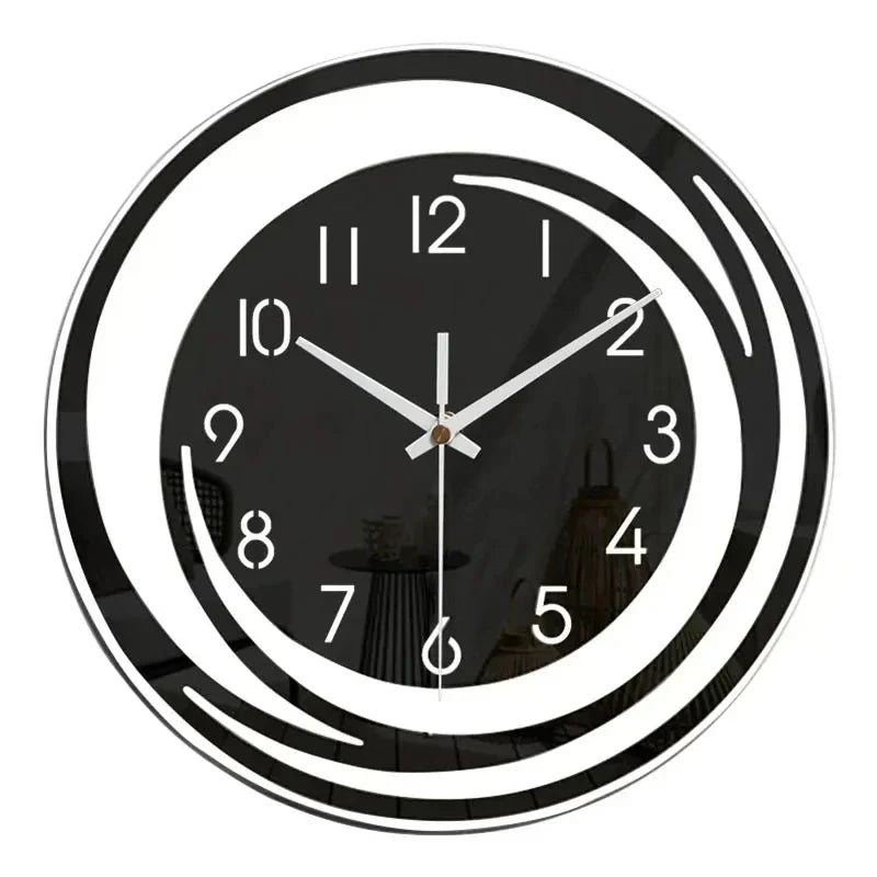Reloj de pared moderno con mecanismo de cuarzo silencioso y diseño acrílico tridimensional – decoración del hogar de estilo escandinavo
