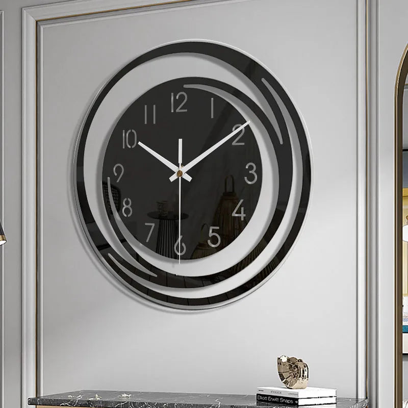Reloj de pared moderno con mecanismo de cuarzo silencioso y diseño acrílico tridimensional – decoración del hogar de estilo escandinavo