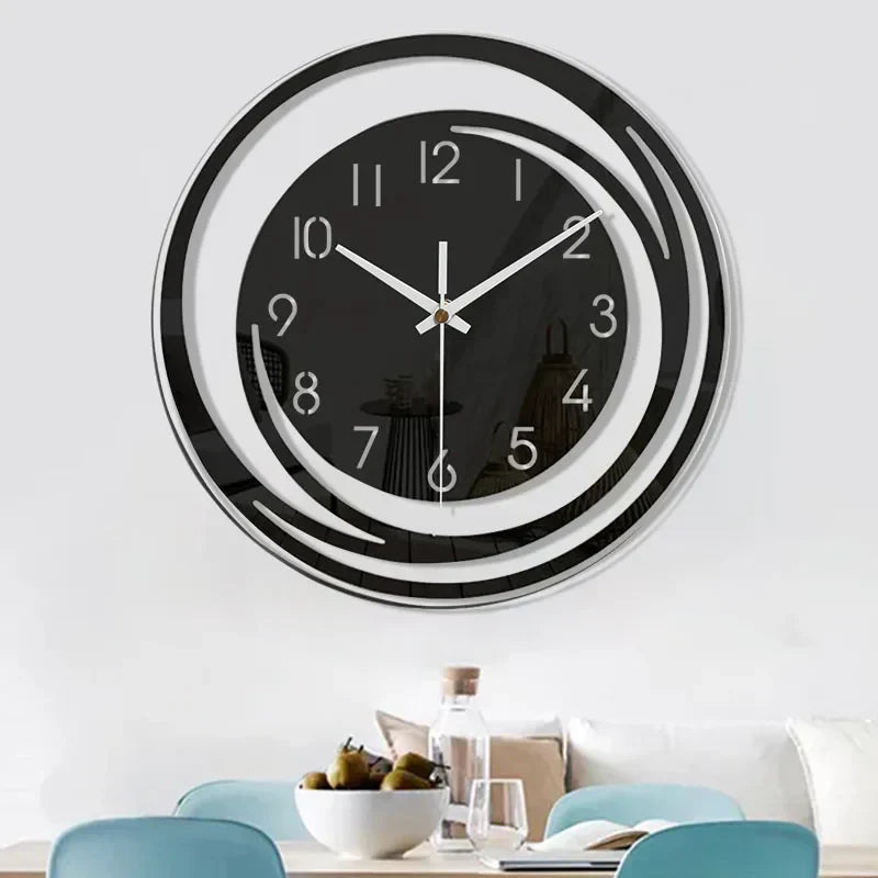 Reloj de pared moderno con mecanismo de cuarzo silencioso y diseño acrílico tridimensional – decoración del hogar de estilo escandinavo