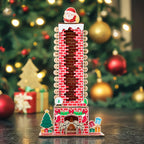 Soporte de Exhibición Desmontable de Cuenta Regresiva de Santa Claus de Madera