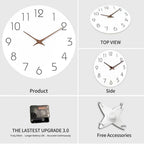 Reloj de Pared Silencioso de Color Simple de 12 Pulgadas