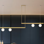 Lana | Lámpara colgante lineal nórdica para mesa de comedor