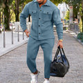 Gavin - Conjunto ajustado de dos piezas con pantalones relajados y corte moderno