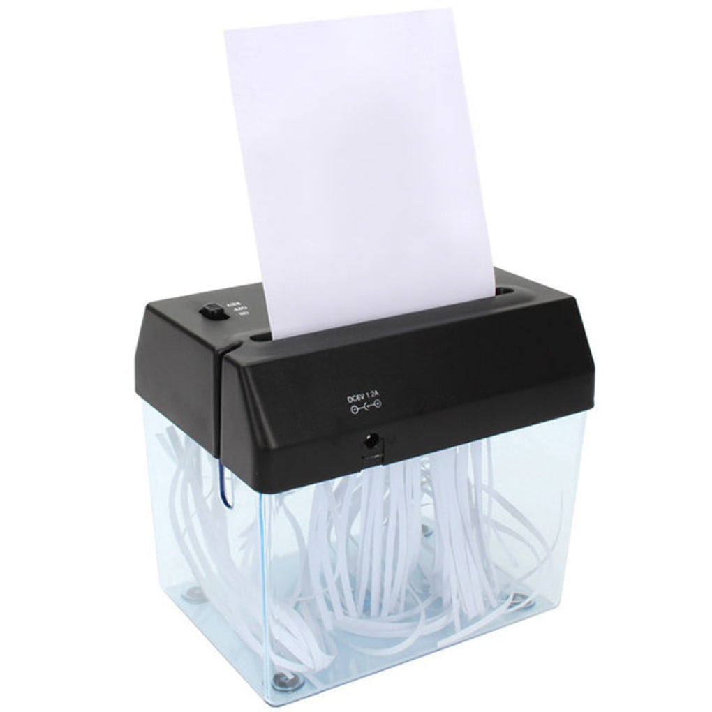 Mini destructora de papel para escritorio – Compacta, silenciosa y eficiente