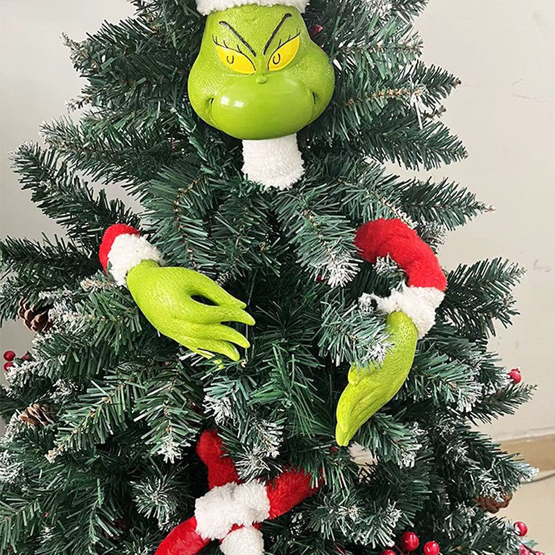 Conjunto de Decoración de Árbol de Navidad Grinch de Cinco Piezas