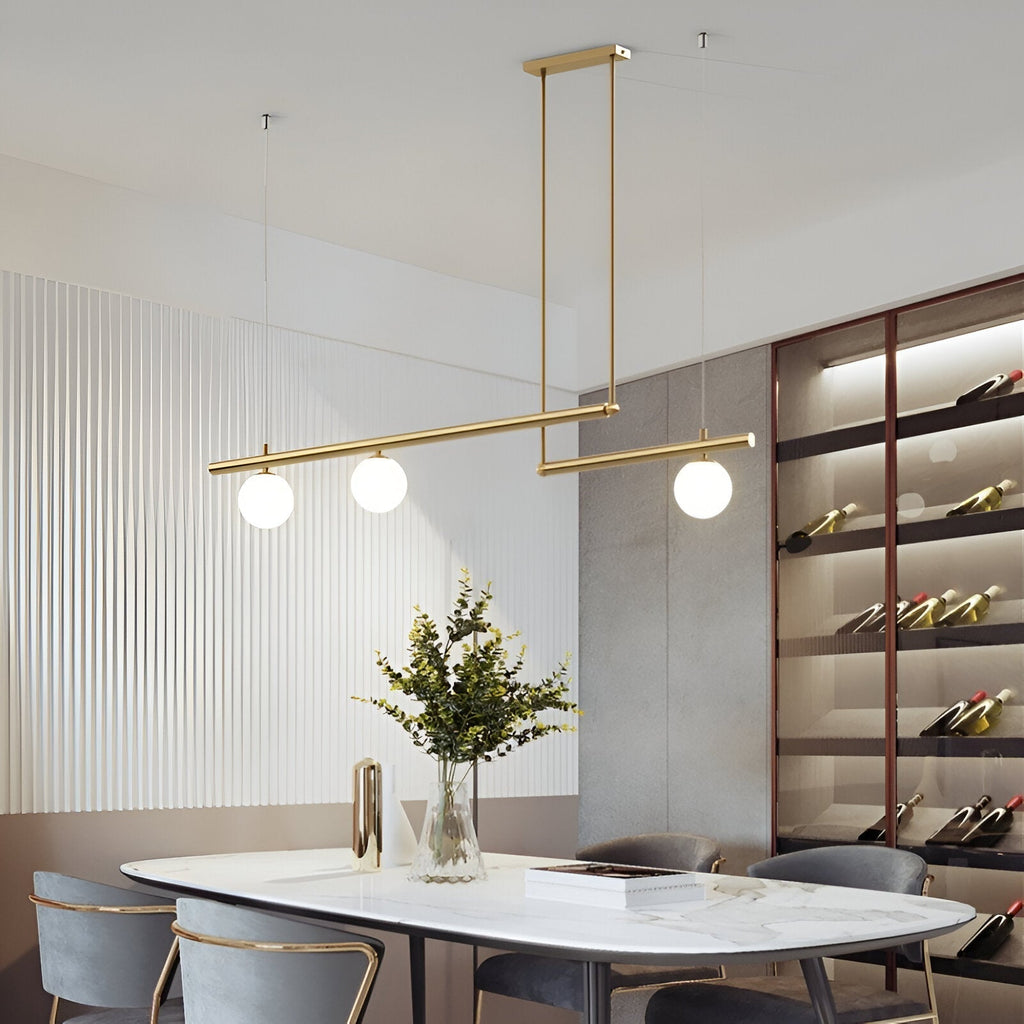 Lana | Lámpara colgante lineal nórdica para mesa de comedor