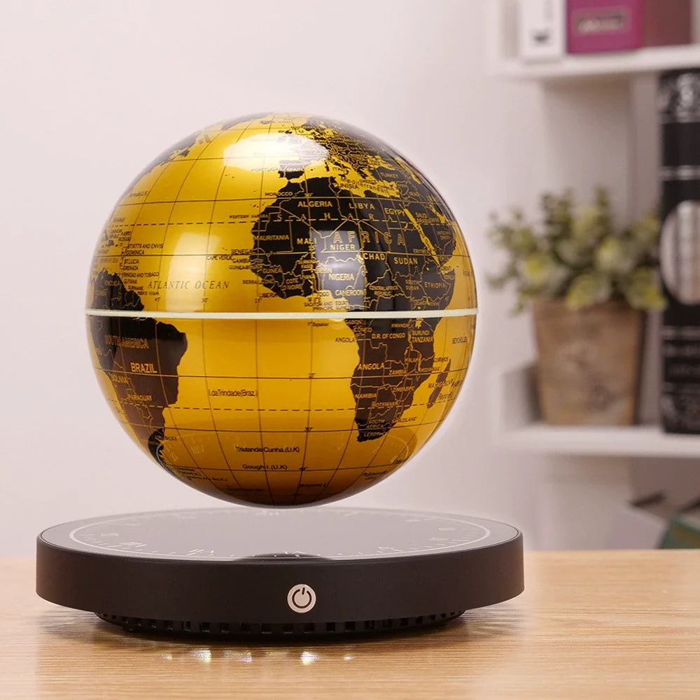 Lámpara de Globo de Levitación Magnética con Base de Reloj