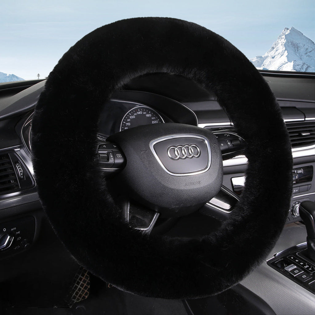 Funda de volante de terciopelo para máxima comodidad