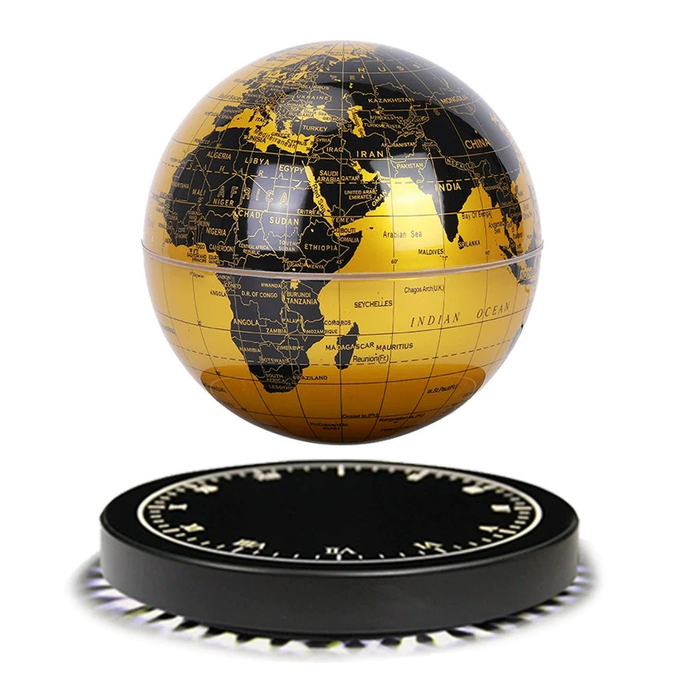 Lámpara de Globo de Levitación Magnética con Base de Reloj