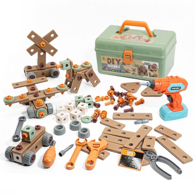 BUILDMASTER – Set de herramientas de 100 piezas para niños creativos a partir de 3 años