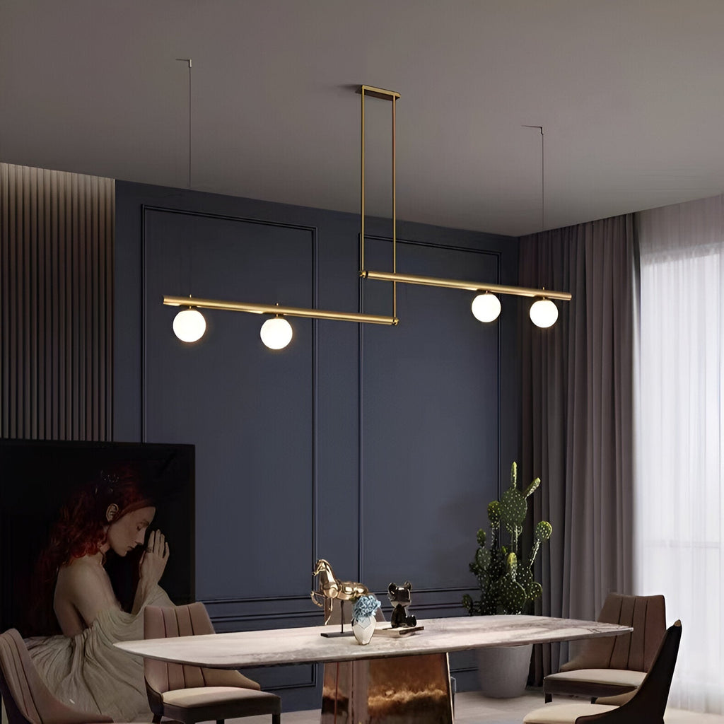 Lana | Lámpara colgante lineal nórdica para mesa de comedor