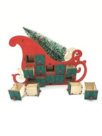 Calendario de Cuenta Regresiva de Navidad de Escritorio de Madera