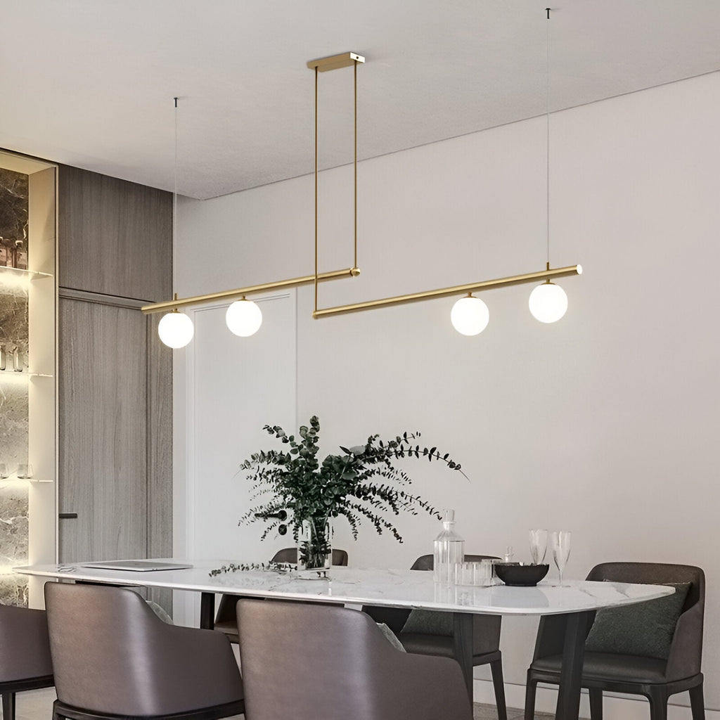 Lana | Lámpara colgante lineal nórdica para mesa de comedor