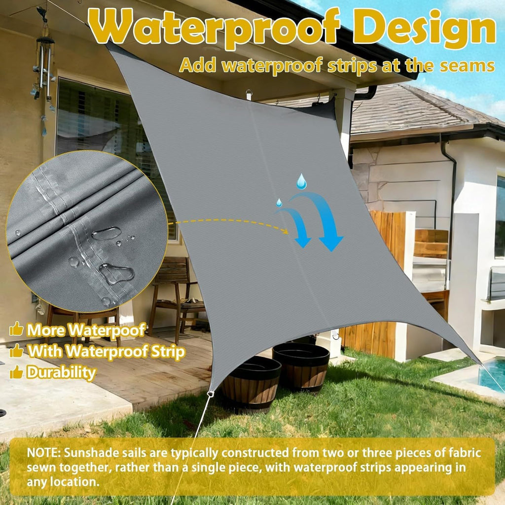 Toldo Rectangular Impermeable | Tela Exterior Resistente al Agua | Protección UV | SkyCover