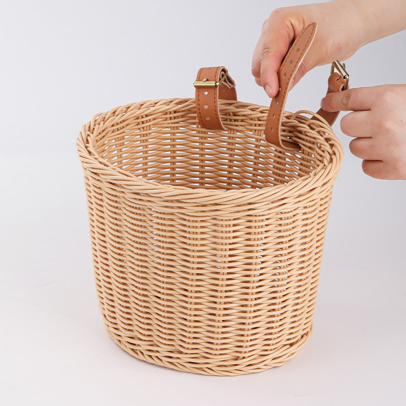 Cesta de bicicleta para mujer con asas de transporte resistentes