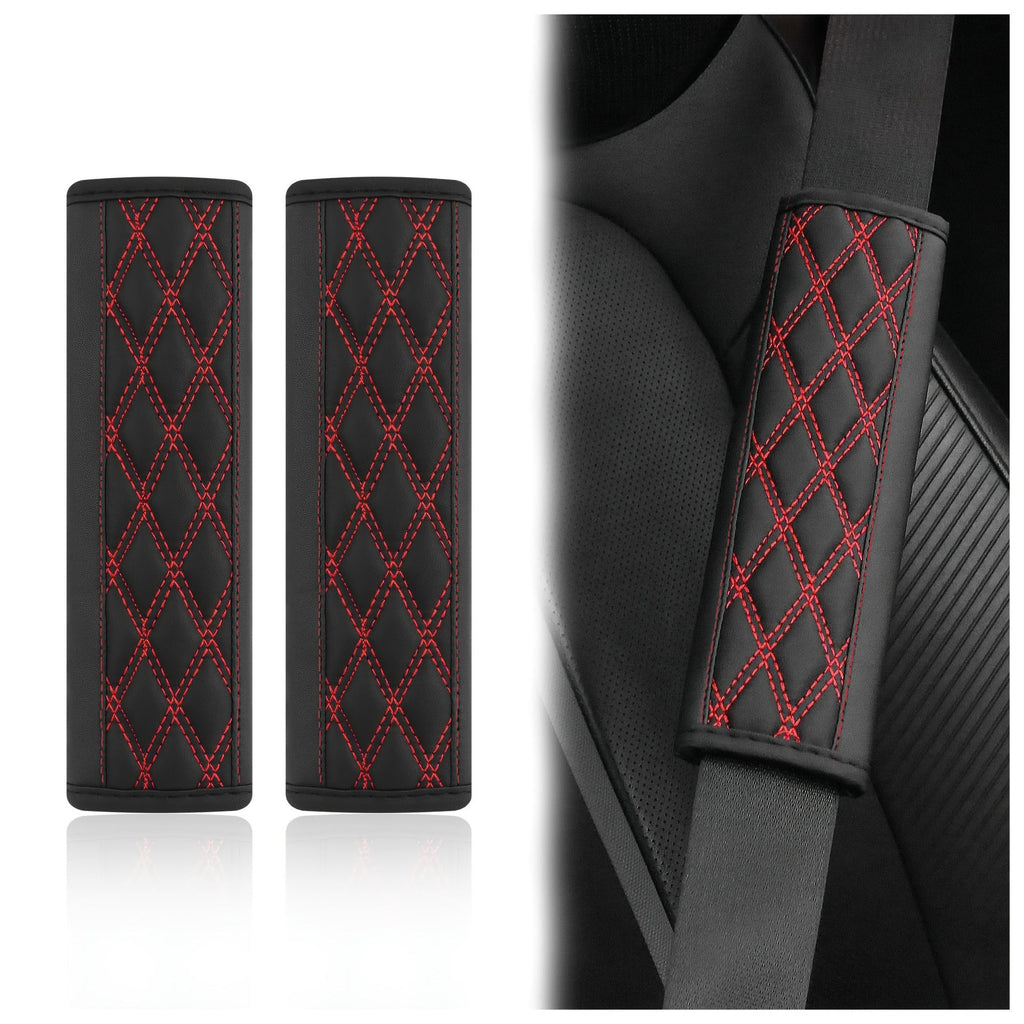 Almohadillas de Hombro para Cinturón de Seguridad de Cuero PU Acolchado Bowlift