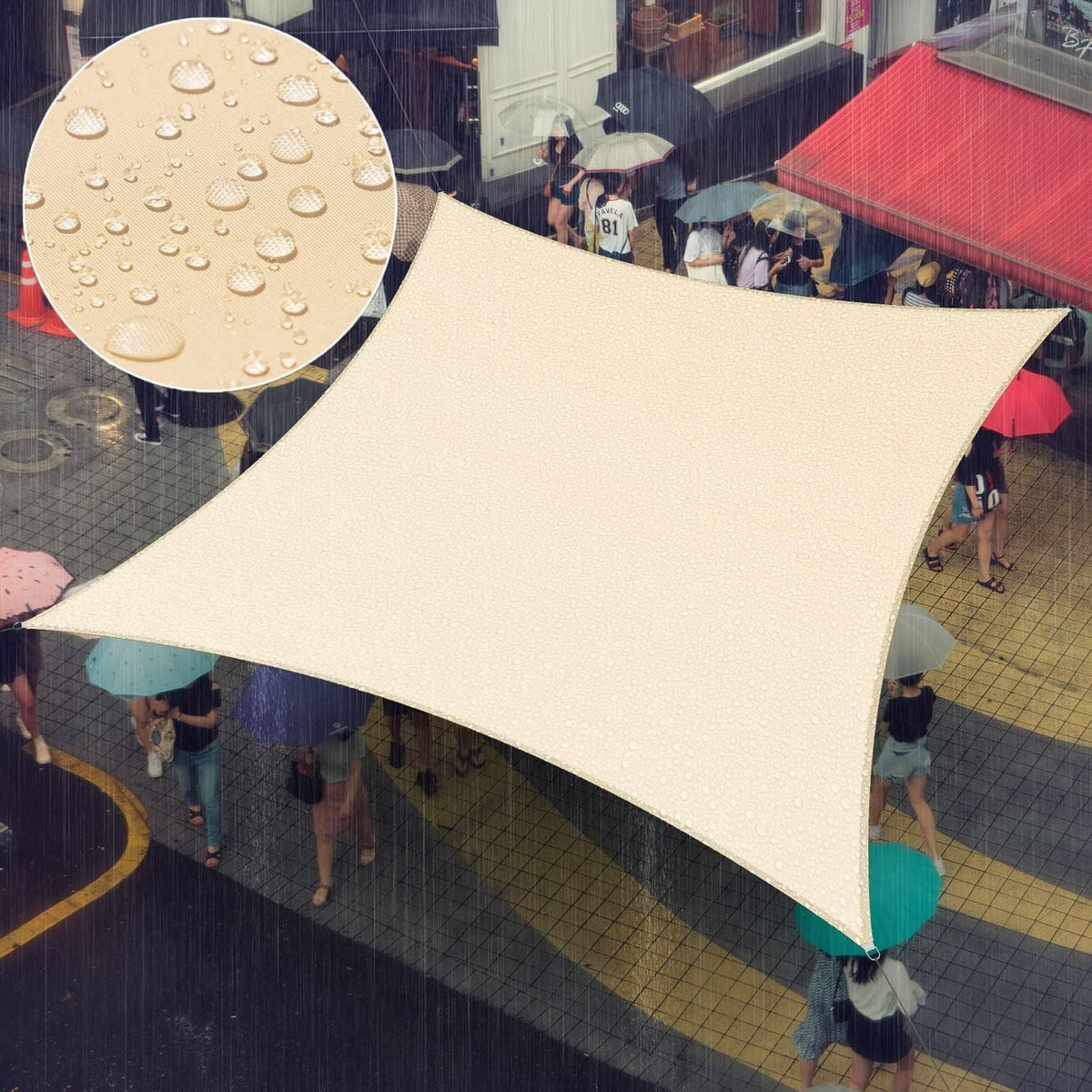 Toldo Rectangular Impermeable | Tela Exterior Resistente al Agua | Protección UV | SkyCover