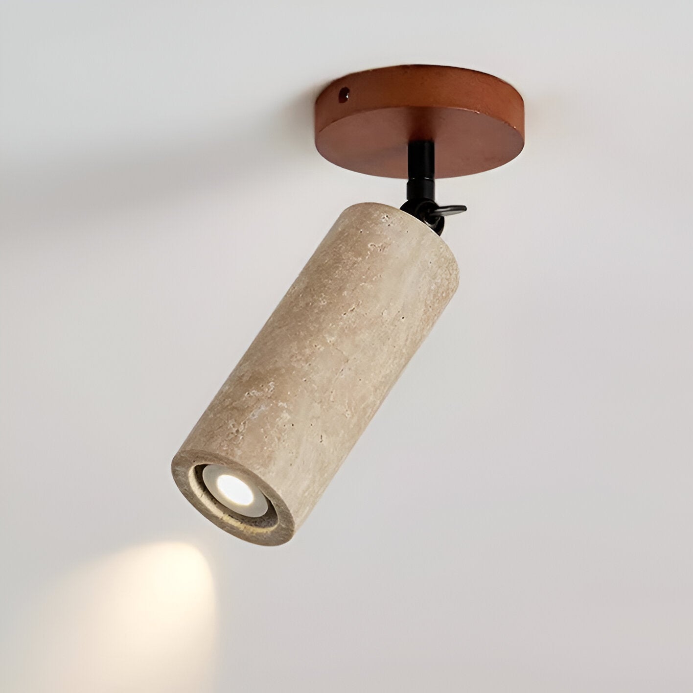 Trawertyn | Lámpara de pared y techo LED de madera regulable
