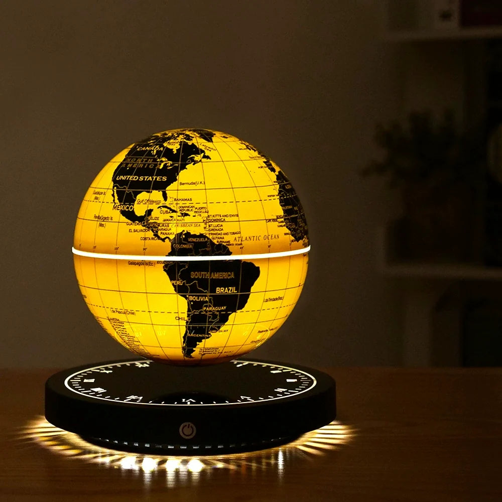 Lámpara de Globo de Levitación Magnética con Base de Reloj