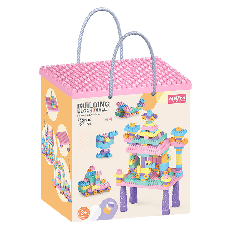 Set de Mesa de Construcción Creativa – Mesa de Juego con 500 Piezas de Bloques