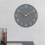 Reloj de Pared Silencioso de Color Simple de 12 Pulgadas