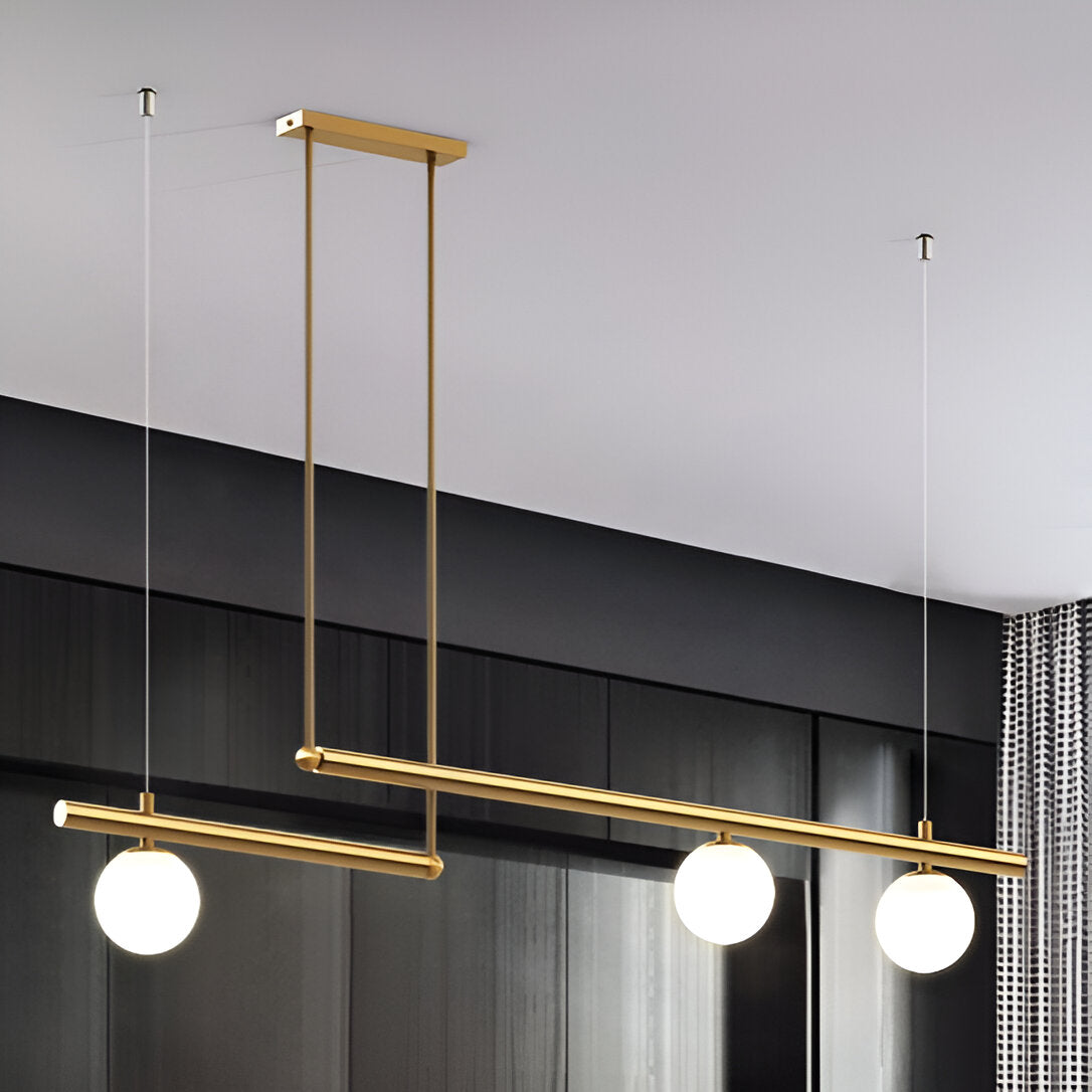 Lana | Lámpara colgante lineal nórdica para mesa de comedor