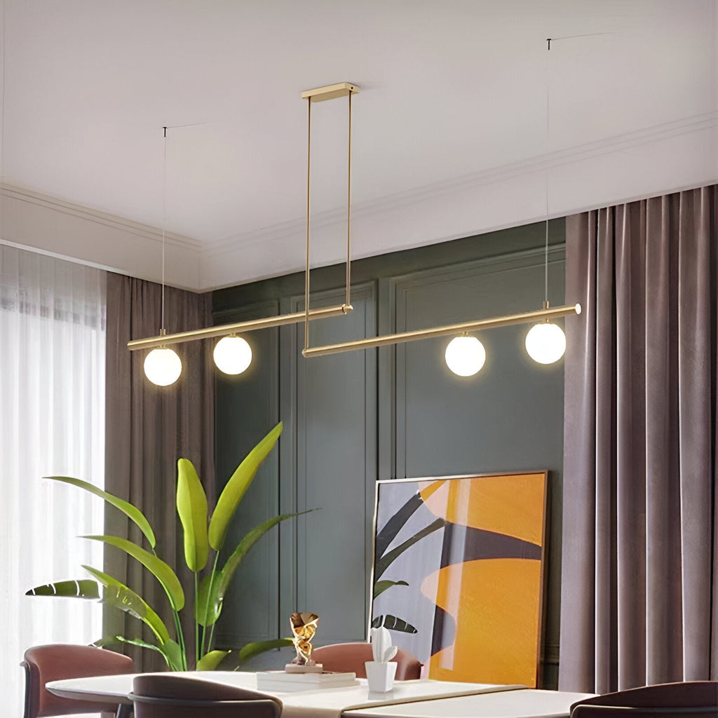 Lana | Lámpara colgante lineal nórdica para mesa de comedor