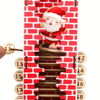 Soporte de Exhibición Desmontable de Cuenta Regresiva de Santa Claus de Madera