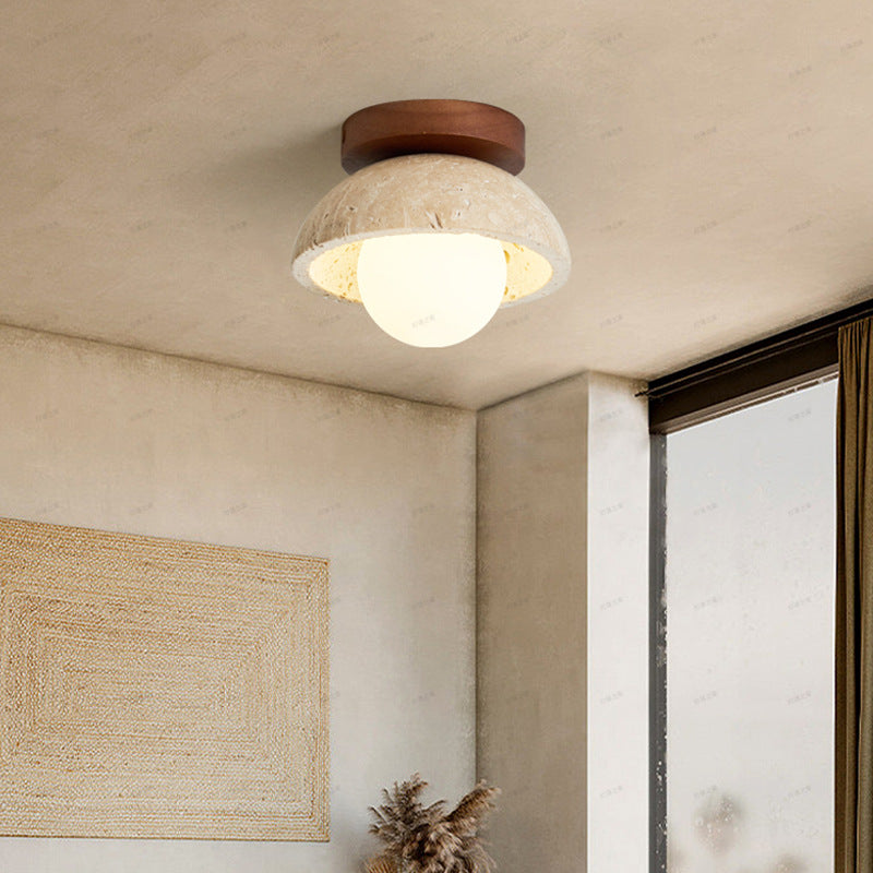 Boho | Aplique LED de piedra natural de travertino