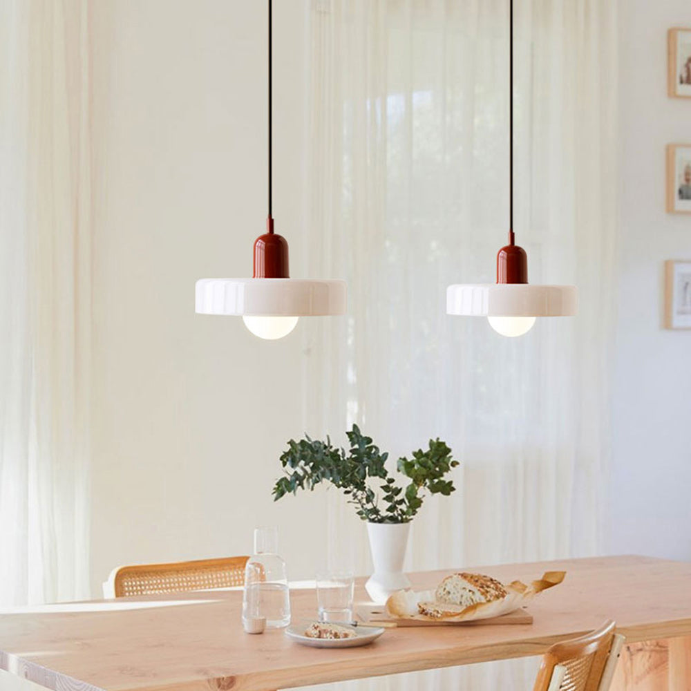Lámpara colgante de vidrio | Lámpara colgante en estilo Bauhaus