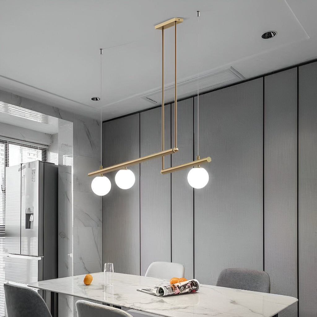 Lana | Lámpara colgante lineal nórdica para mesa de comedor