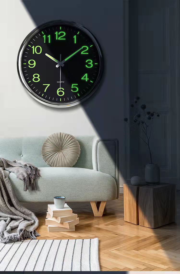 Reloj de Pared Brillante Silencioso 30 Cm