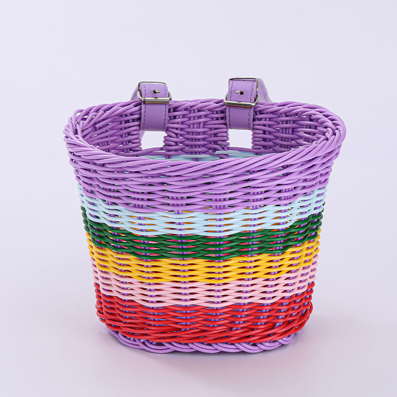 Cesta de bicicleta para mujer con asas de transporte resistentes