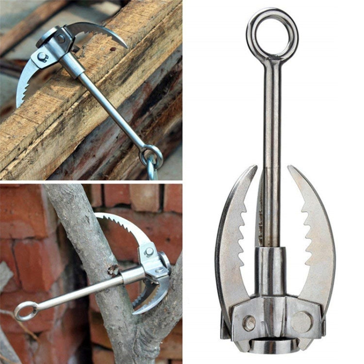 Lisslune | KS042 Carabiner de Supervivencia en la Naturaleza para Actividades al Aire Libre, Garfio Plegable de Tres Garras, Herramienta para Escalar Montañas de Hielo y Rocas