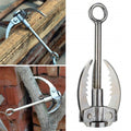 Lisslune | KS042 Carabiner de Supervivencia en la Naturaleza para Actividades al Aire Libre, Garfio Plegable de Tres Garras, Herramienta para Escalar Montañas de Hielo y Rocas