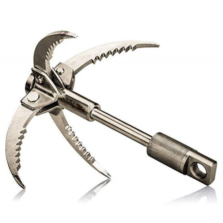 Lisslune | KS042 Carabiner de Supervivencia en la Naturaleza para Actividades al Aire Libre, Garfio Plegable de Tres Garras, Herramienta para Escalar Montañas de Hielo y Rocas
