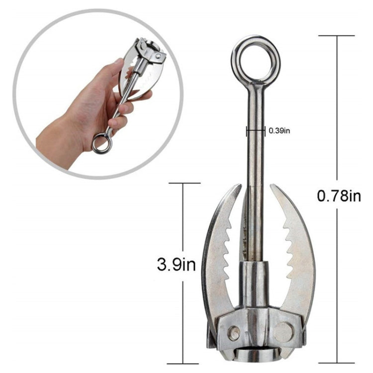 Lisslune | KS042 Carabiner de Supervivencia en la Naturaleza para Actividades al Aire Libre, Garfio Plegable de Tres Garras, Herramienta para Escalar Montañas de Hielo y Rocas