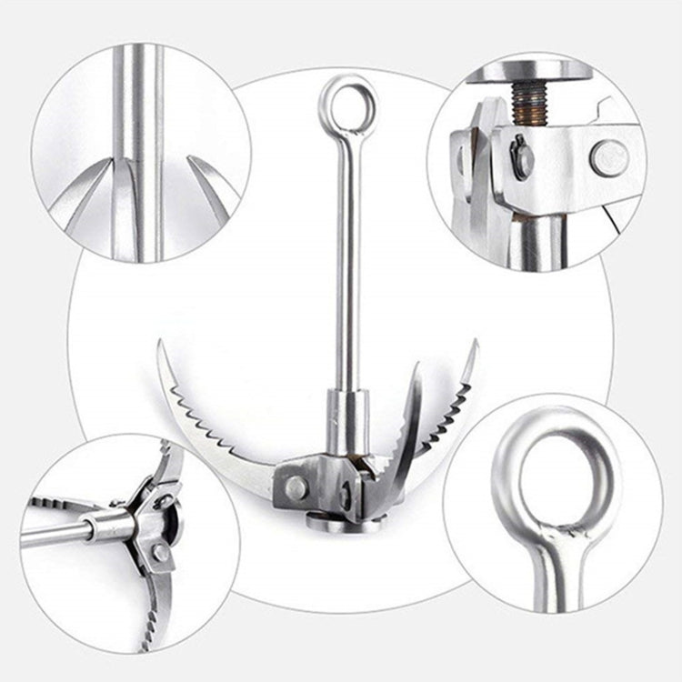 Lisslune | KS042 Carabiner de Supervivencia en la Naturaleza para Actividades al Aire Libre, Garfio Plegable de Tres Garras, Herramienta para Escalar Montañas de Hielo y Rocas