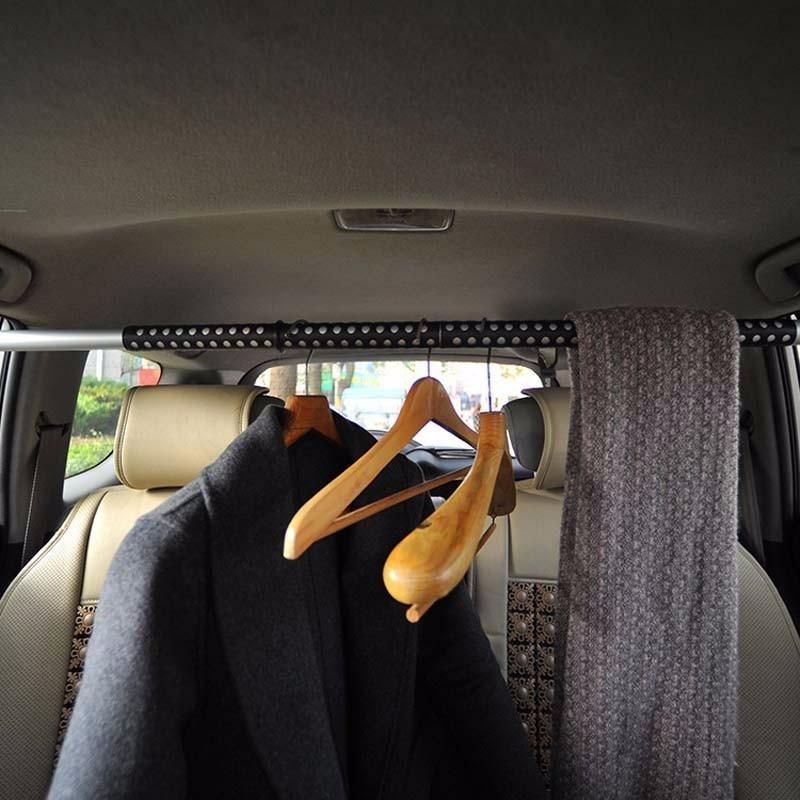 Perchero de Ropa Ajustable para Automóvil, 35–39 Pulgadas, Capacidad de 30 lb
