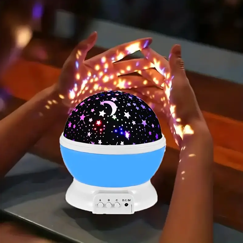 Proyector de Estrellas Rotatorio – Luz LED Relajante para Habitaciones Infantiles