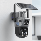 CÁMARA DUALGUARD – Cámara de seguridad inalámbrica 4K con panel solar y visión panorámica de 360°