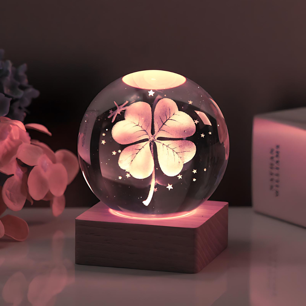 GalaxyGlow - Lámpara Decorativa del Universo en 3D con Cristales