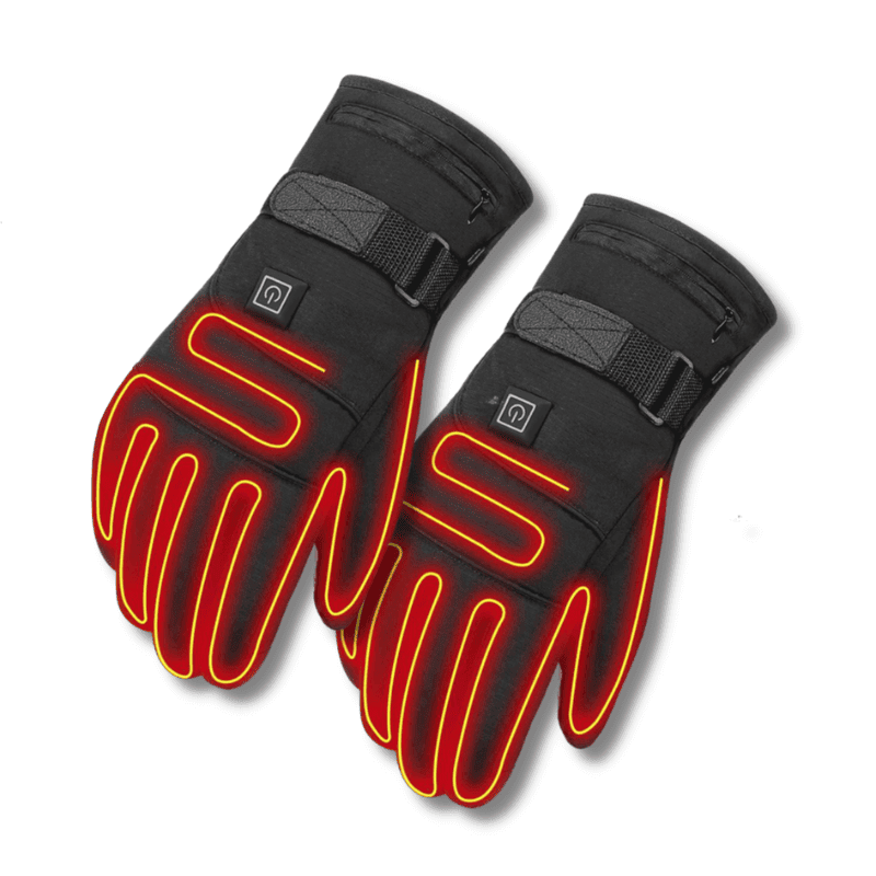 Guantes de Invierno Calefaccionados | Impermeables y Resistentes al Viento | 3 Niveles de Calor | Compatibles con Pantallas Táctiles
