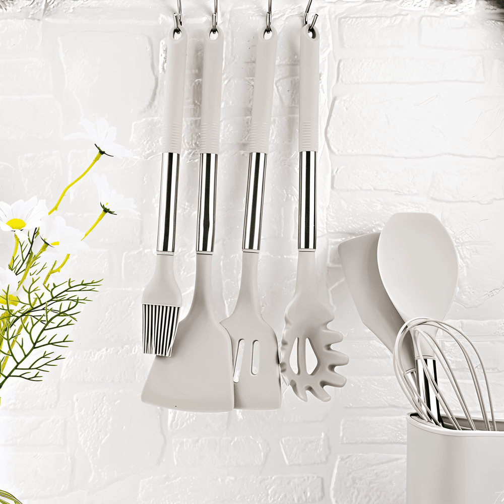 KitchenPro Utensilios de Silicona para Cocina – Set completo de 12 piezas