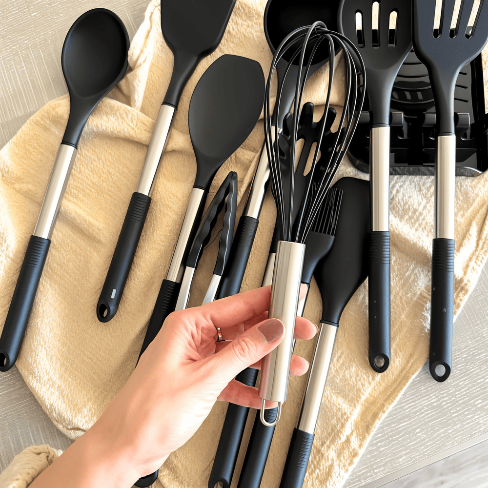 KitchenPro Utensilios de Silicona para Cocina – Set completo de 12 piezas