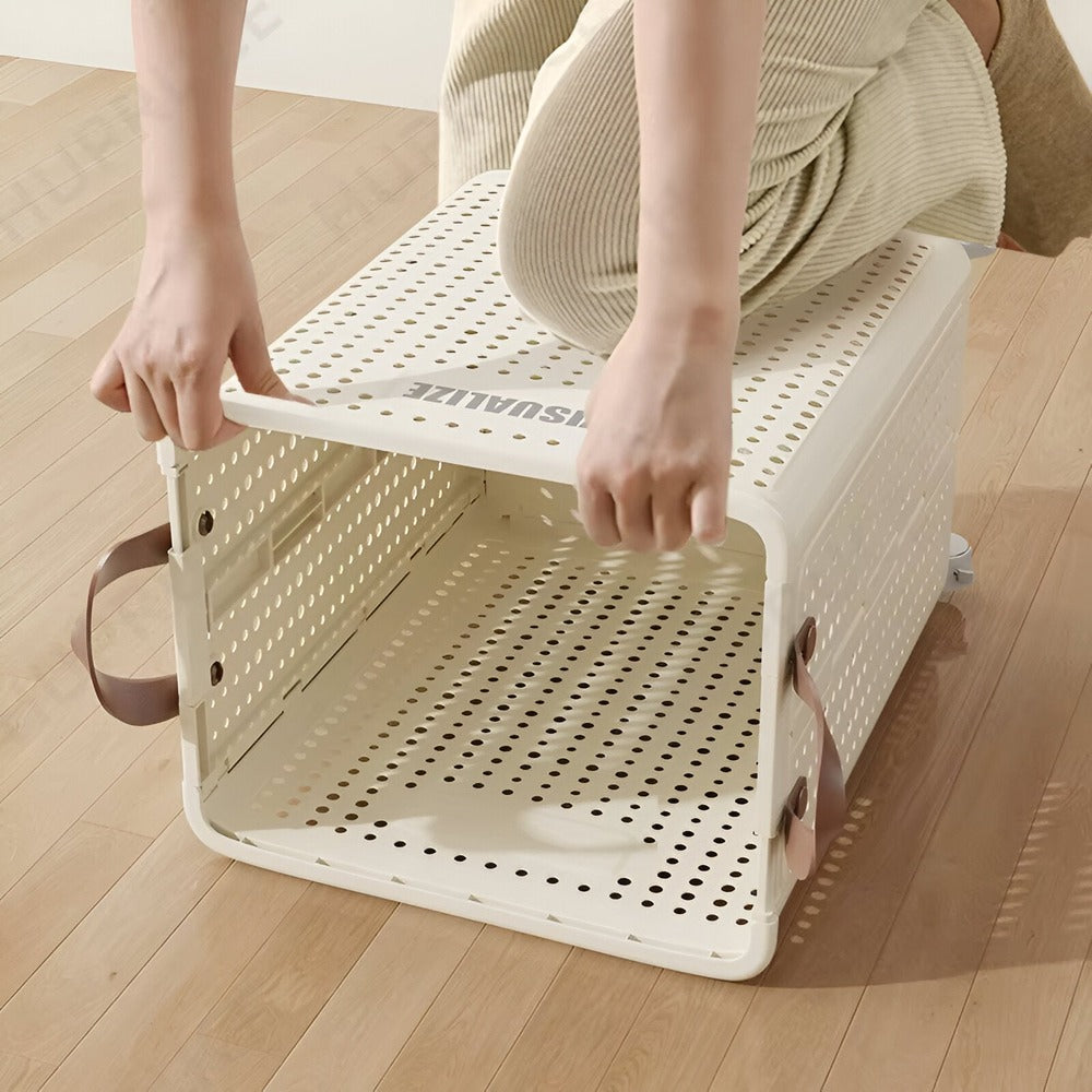 Kalsten | Cesta de Ropa Plegable RollEase – Con Ruedas, Compacta y Duradera para un Transporte Fácil