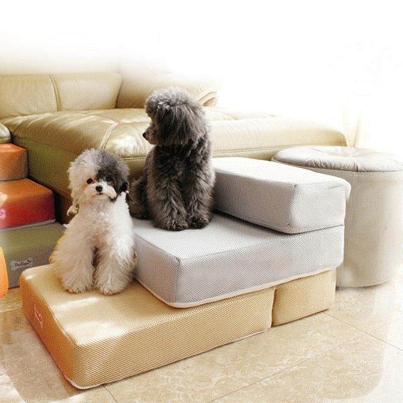 Escaleras ortopédicas para mascotas – Construcción de doble capa con espuma de malla para perros y gatos pequeños