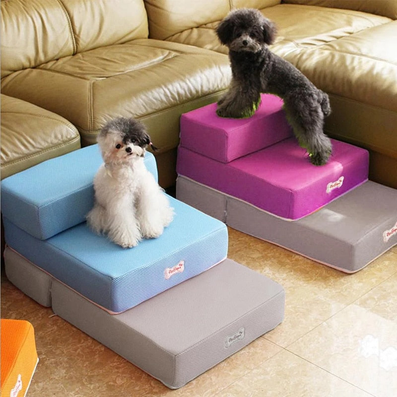 Escaleras ortopédicas para mascotas – Construcción de doble capa con espuma de malla para perros y gatos pequeños