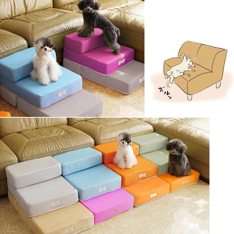 Escaleras ortopédicas para mascotas – Construcción de doble capa con espuma de malla para perros y gatos pequeños