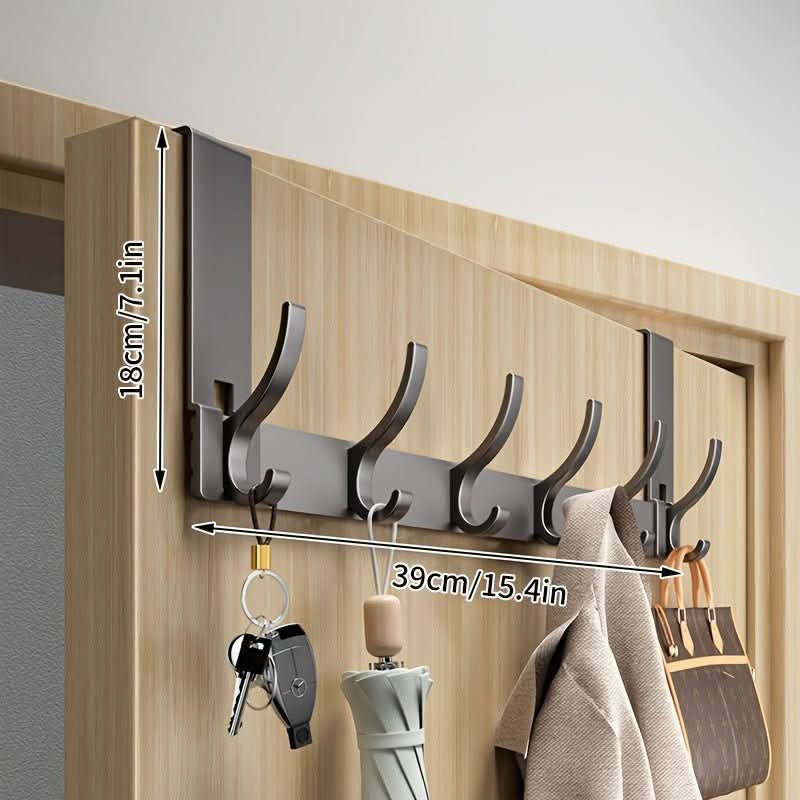 Gancho Sobre la Puerta – Gancho de Puerta Ahorra Espacio de Aluminio para Almacenamiento Elegante